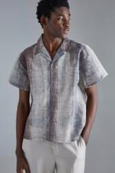 Boohooman CC43204 Boohoo Mintás Rövid Ujjú Ing (31) M