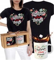 JHK Póló Bögre Ajándék Anyák Napjára M Y4 (ZESTAW KOSZULKA Z KUBKIEM W PUDEŁKU)