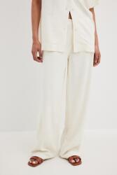 NA-KD Krémszínű Nadrág Széles Egyenes Laza Texturált Na-kd 34