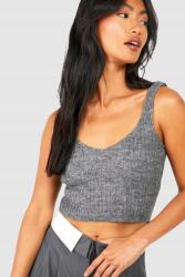 Boohoo KC32302 Boohoo Kötött Crop Top Csíkos Vállpántokkal (29) L