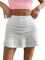 Shein Szoknya-rövidnadrág Fehér Elasztikus Magas Szárú Casual 36 S__s