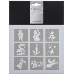 Decoris Karácsonyi sablonok Ablakra műhó Hóember mikulás nagy (8717427358318)