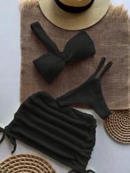 Shein IC14213 Shein Kétrészes Fürdőruha Fekete Textúra (31) M