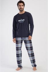  Férfi hosszú ujjú pizsama, hosszú nadrág 4040921223 L sötétkék