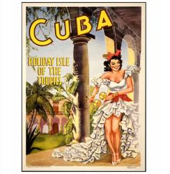  Kuba Poszter Nyaralás a Trópusokon Vintage A3 (Plakat podróżniczy Vintage)