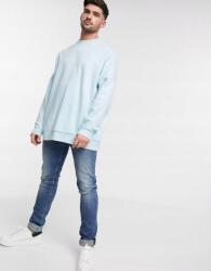 Shein Férfi Pulóver Kék Pamut Casual L Aaa