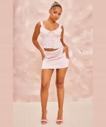 Prettylittlething Rózsaszín Szatén Szoknya (40) (565278)