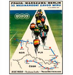  Sport poszter Varsó Prága KerékpározásA3 (Plakat kolażowy Wyścig pokoju kolarstwo)