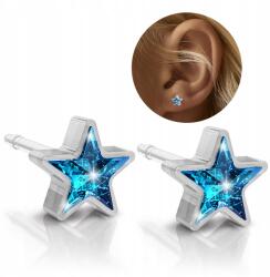 BLOMDAHL Hipoallergén Star Aquamarine fix fülbevaló 6mm Műanyag Med (15-0108-05)
