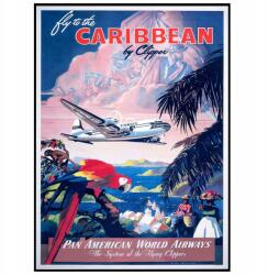  Poszter a nappaliba Karib-tenger utazás kép A3 (Plakat do salonu Karaiby linie lotnicze 2)