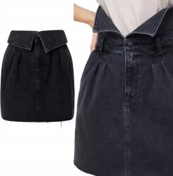 Pepe Jeans női mini farmer szoknya magas derekú fekete méret Xs (PL901009)