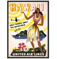  Fali poszter Hawaii Usa Légitársaságok A3 (Plakat Podróżniczy Hawaje USA na ścinę 1)