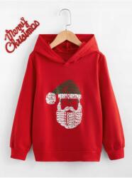 Shein Gyerek Pulóver Piros Kapucnis 128 Eda