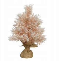  Mini Dekoratív műfenyő púderrózsaszín havas 60cm (sztuczna choinka)