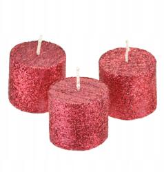 Dommio Piros csillámporos szivacsok 3, 8 cm 3 db-os csomag (DA-6337-4_R)