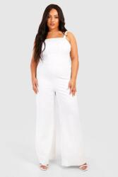 Boohoo Elegáns Csipkés Overál, vállpántos, Size 44, fehér