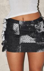 Prettylittlething DC22207 Fodros Nyomott Mintás Miniszoknya Prettylittlething (31) S