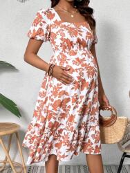 Shein CC55116 Shein Kismama MIDI Ruha Virágmintás Rövid Ujjú (28) XL