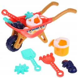 Nobo Kids Homokozó Szett Talicska Öntözőkanna Formák Gereblye Spatula Narancssárga (4902248457812)