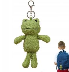  Plüss Kulcstartó aranyos Zöld Béka figura hátizsákra Akasztható kulcstartó Maszkotta (6977652565802)