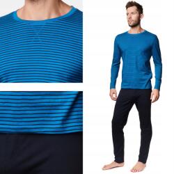 Henderson férfi hosszú ujjú pizsama hosszú nadrág Prémium kék XXL