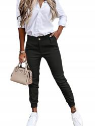 Shein Nadrág Fekete Magas Derekú Cső Húzózsinóros 38 M__M