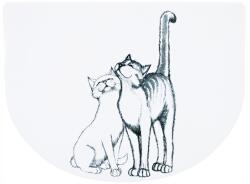 TRIXIE Macskatál alátét félkör alakú fehér 40x30cm (24540)