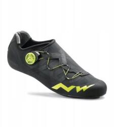 Northwave Extreme Rr országúti kerékpáros cipő 42-es méret black yellow fluo (80171010 10)