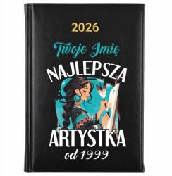 FunnyCase Naptár 2026 A5 Fekete Személyre szabott A Legjobb Művésznőtől *Dátum* (Kalendarz Najlepsza Artystka Mot Wz)