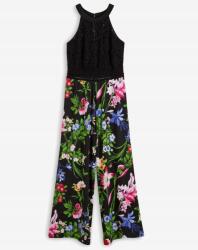 Bonprix Csipkés Mintás Overál, Size 42, fekete