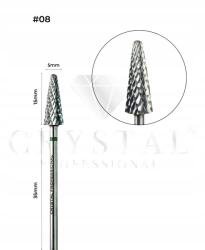 Crystal Professional Keményfém Marógép „kúp Crystal Professional #08 (zöld Bevágás 5 mm) (FZ-8)