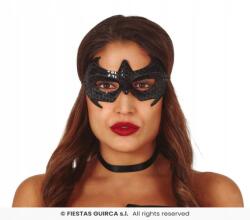 Fiestas Guirca Fekete denevér flitteres szuperhős maszk (8434077129357)