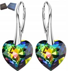 Mennica Świdnicka Fülbevaló Kristályokkal Ezüst 925 Lógó Szív Ékszerek Női