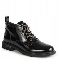 D&A S. barski MR52-124 Fekete Lakkbőr Bokacsizma D&a 36 (MR52-124 BLACK)