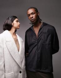  Topm Fekete Ing Kombinált Anyagok (2XL) (519032)