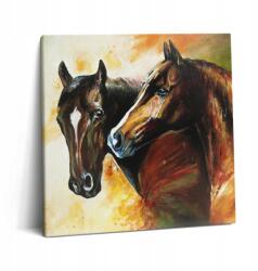 Wallfluent Fotó Vászonkép Canvas Grafika Otthon Loft Festett Akvarell Két Ló 60x60 (010030010270000052228)