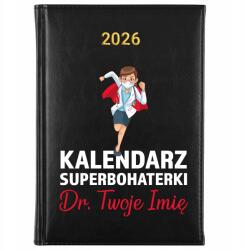 FunnyCase Könyvnaptár 2026 Szuperhős Naptár Fekete tervező Ajándék Wz (Kalendarz Czarny KALENDARZ SUPERBOHATERKI)