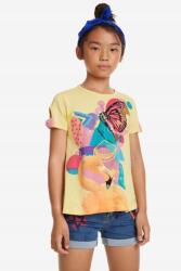 Desigual Sárga Mintás Póló, Size 3-4L (19SGTK18_8043)