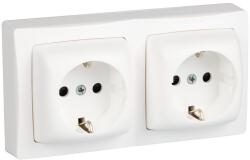 Legrand Priza dubla Legrand Oteo 097381 230V montare aparenta alba (097381)