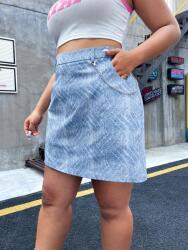 Shein LC46103 Shein Szoknya Lánc Geometrikus Minta Farmer Utánzat 44