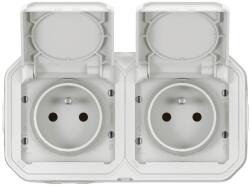 Legrand Priza dubla impermeabila Legrand Plexo IP55 montaj aparent alb (070025)