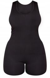 Prettylittlething Fekete Bordázott Vállpántos Rövidnadrág Overál Prettylittlething 38