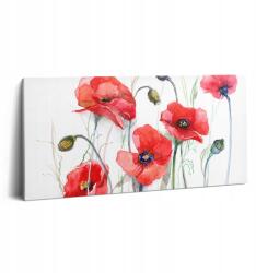 Wallfluent Fotó Vászonkép Dekoratív Stúdió Festmény Művészet Piros Pipacsok (010030010010000074800)