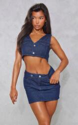 Prettylittlething EC46108 Crop Top Farmer Nyakkivágás V Gombok Prettylittlething (14) M