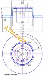 ATM Mikoda Tárcsa Ham. prz. bmw 0428/ATM