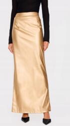 Prettylittlething Arany Maxi Szoknya Öko Bőr Kivágás Magas Állapot Prettylittlething 36