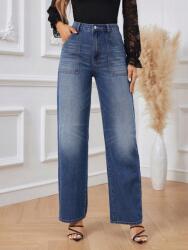 Shein KC47101 Shein Egyenes Szárú Női Farmernadrág 28-AS