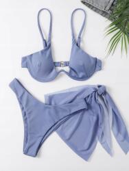 Shein LC35118 Shein Merevített Fürdőruha Szoknya (38) XL