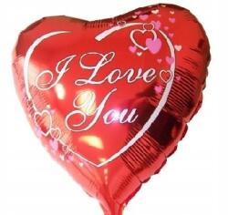 Flexmetal Fólia lufi piros Valentin-napi szív héliumos (201570)