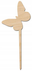 Loveart Pillangó pálcikás fa dísz rétegelt lemezből Loveart 14cm Decoupage dekoráció (LOV-Sklejka)